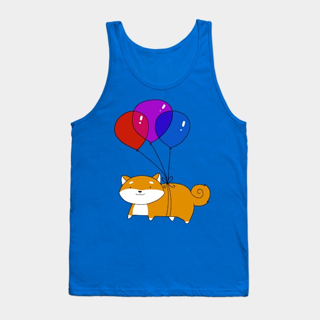 Balloon Shiba Tank Top by saradaboru